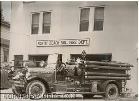 The 1932 sitting in front of the old firehouse at 4th and Dayton, site of today’s Bayside History Museum.